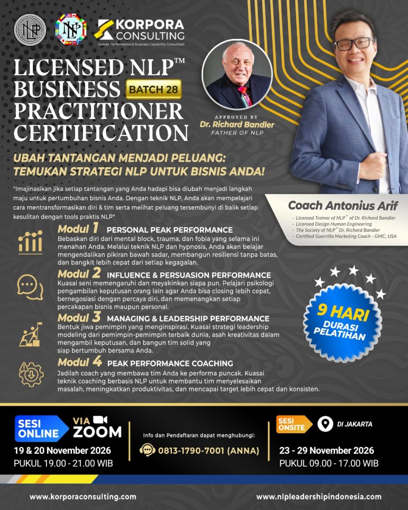 LICENSED NLP BUSINESS PRACTITIONER CERTIFIVATION BATCH 28